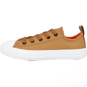 Tan and White Low-Top Sneakers